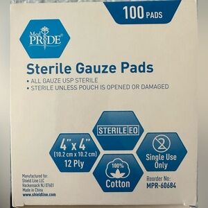 Med Pride Sterile Gauze Pads, individually wrapped (4x4) have used 5 out of 100